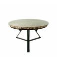 Driftwood Glass Top 4 Seater 130cm Round Dining Table thumbnail 3