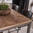 Capri Mango Wood 4 Seater 140cm Dining Table with Brushed Gunmetal Base thumbnail 4