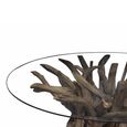 Branchwood Glass Top 4 Seater 130cm Round Dining Table thumbnail 5