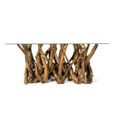 Branchwood Glass Top 6 Seater 180cm Dining Table thumbnail 2