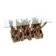 Branchwood Glass Top 6 Seater 180cm Dining Table thumbnail 3