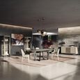 Prestige Italian Extending Dining Table - 160cm-250cm - 6-10 Seater - Urban Velvet and Rich Tobacco