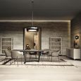 Prestige Italian Extending Dining Table - 200cm-290cm - 8-12 Seater - Urban Velvet and Rich Tobacco
