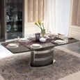 Platinum Italian Butterfly Extending Dining Table - 200cm-245cm - 8-10 Seater - Pedestal Base - Silver Birch thumbnail