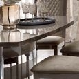 Platinum Italian Butterfly Extending Dining Table - 160cm-205cm - 6-8 Seater - Pedestal Base - Silver Birch