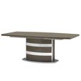 Platinum Italian Butterfly Extending Dining Table - 160cm-205cm - 6-8 Seater - Pedestal Base - Silver Birch
