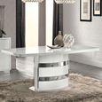 Roma Italian Butterfly Extending Dining Table - 200cm-245cm - 8-10 Seater - Pedestal Base - White