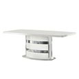 Roma Italian Butterfly Extending Dining Table - 200cm-245cm - 8-10 Seater - Pedestal Base - White