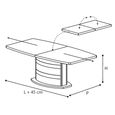 Roma Italian Butterfly Extending Dining Table - 200cm-245cm - 8-10 Seater - Pedestal Base - White