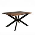 Cube Goa Petite Dining Table - Star Base - Rustic Sheesham - Variation Available
