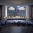 Elite Italian Extending Dining Table - 200cm-300cm - 8-12 Seater - Net Base - Silver Birch