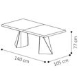 Elite Italian Extending Dining Table - 140cm-240cm - 6-10 Seater - Tent Base - Silver Birch