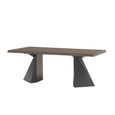 Elite Italian Extending Dining Table - 160cm-260cm - 6-10 Seater - Tent Base - Silver Birch