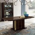 Volare Italian Extending Dining Table - 200cm-245cm - 8-10 Seater - Pedestal - Walnut