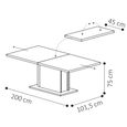 Volare Italian Extending Dining Table - 200cm-245cm - 8-10 Seater - Pedestal - Walnut