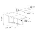 Armonia Italian Extending Dining Table - 200cm-250cm - 8-10 Seater - Silver Birch