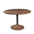 Goa Tulip Dining Table - 115cm - 4 Seater - Round - Rustic Sheesham