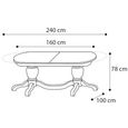 Treviso Italian Extending Dining Table - 160cm-240cm - 6-10 Seater - Oval - Cherry Wood