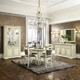 Treviso Italian Extending Dining Table - 102cm-137cm - 4-6 Seater - Round - White Ash