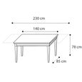 Treviso Italian Extending Dining Table - 140cm-230cm - 6-10 Seater - White Ash