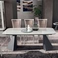 Elite Italian Bianco Antico Ceramic Pedestal Dining Table - Sizes Available thumbnail
