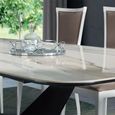 Elite Italian Bianco Antico Ceramic Dining Table with V Base - Sizes Available thumbnail 3