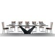 Elite Italian Bianco Antico Extending Dining Table with V Base - Sizes Available thumbnail 3
