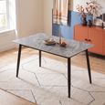 Breton Grey Ceramic 4 Seater 120cm Compact Dining Table thumbnail 2