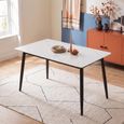 Breton White Ceramic 4 Seater 120cm Compact Dining Table thumbnail 2