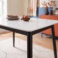 Breton White Ceramic 4 Seater 120cm Compact Dining Table thumbnail 3