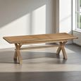 Hopewood Oak 4-8 Seater 150cm-200cm Extending Dining Table with Cross Leg thumbnail 2