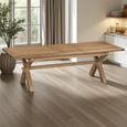 Hopewood Oak 8-10 Seater 200cm-250cm Extending Dining Table with Cross Leg thumbnail 2
