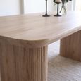 Bern Fluted Oak 6 Seater 160cm Dining Table with Pedestal Base thumbnail 3