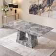 Milan Grey Marble Dining Table - Sizes Available thumbnail 2