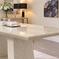 Milan Travertine Beige Marble Dining Table - Sizes Available thumbnail 3