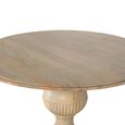 Ciren Natural Mango Wood 4 Seater 120cm Round Pedestal Base Dining Table thumbnail 2