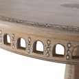 Varex White Washed Mango Wood 2 Seater 80cm Carved Detailing Round Dining Table thumbnail 2