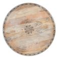 Varex White Washed Mango Wood 2 Seater 80cm Carved Detailing Round Dining Table thumbnail 4
