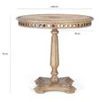 Varex White Washed Mango Wood 2 Seater 80cm Carved Detailing Round Dining Table thumbnail 5