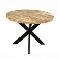 Sunburst Mango Wood 4 Seater 110cm Round Dining Table with Spider Legs thumbnail 2