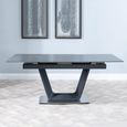 Alpha Extending Dining Table - 4-6 Seater - 140cm-180cm - Black Ceramic