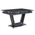 Alpha Extending Dining Table - 4-6 Seater - 140cm-180cm - Black Ceramic