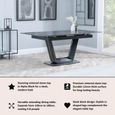Alpha Extending Dining Table - 4-6 Seater - 140cm-180cm - Black Ceramic