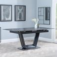 Alpha Extending Dining Table - 4-6 Seater - 140cm-180cm - Black Ceramic