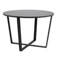 Amble Round Dining Table - 4 Seater - 110cm - Black Marble Effect