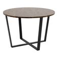 Amble Dining Table - 4 Seater - Round - 110cm - Brown Marble Effect