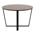 Amble Dining Table - 4 Seater - Round - 110cm - Brown Marble Effect
