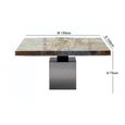 Athena Dining Table - 8 Seater - Square - Marble with Steel Pedestal Base - Variation Available