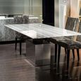 Athena Dining Table - Thin - Marble with Steel Pedestal Base - Variation Available
