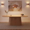 Austin Storage Dining Table - 200cm - 8 Seater - Fluted - Natural - Mango Wood